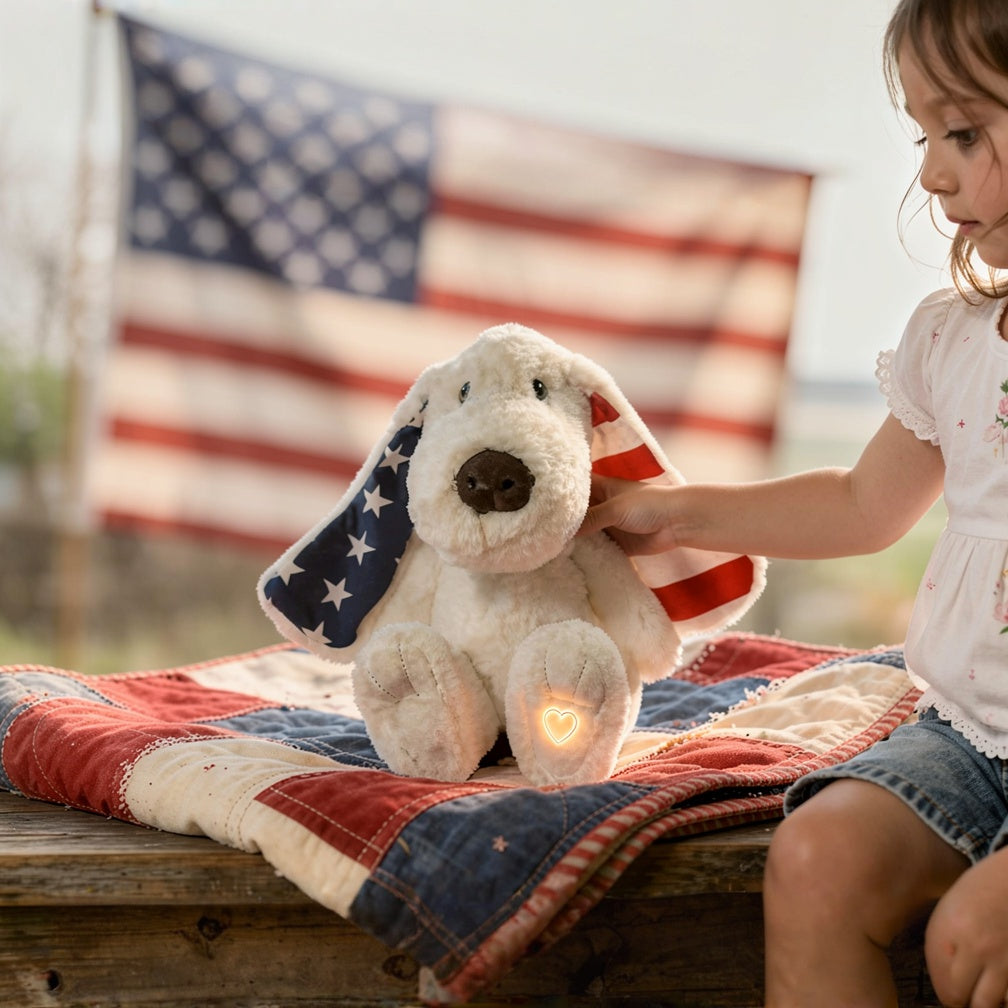 The Star Spangled Xander — Scout | Limited Edition Patriotic Weighted Plush Dog